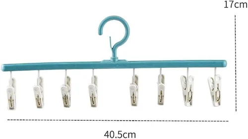 Vista 2 de gofidin Paquete de 2 soportes para calcetines de secado a prueba de viento, multiclip, para dormitorio, colgar ropa, ropa interior, calcetines