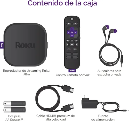 Vista 6 de Roku Ultra 2020 Streaming Media Player HD / 4K / HDR / Dolby Vision con Dolby Atmos, Streaming Bluetooth y el control remoto de voz con gato