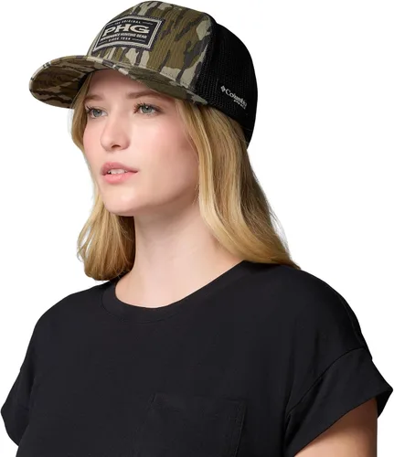 Vista 5 de Columbia Gorra unisex de malla de camuflaje PHG Signo Mossy Oak Bottomland/Negro/Phg