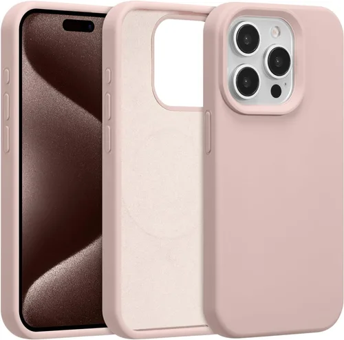 Vista 219 de Funda magnética de silicona para iPhone 13 Pro, color blanco antiguo [Compatible con Magsafe] [Forro de microfibra suave antiarañazos], funda