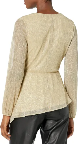 Vista 2 de BCBGMAXAZRIA Camiseta de manga larga para mujer