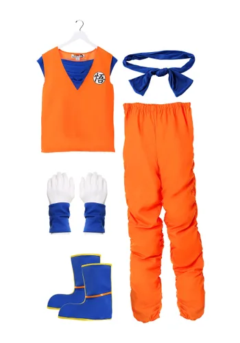 Vista 4 de Disfraz para Hombre de Goku de Dragon Ball Z Multicolor