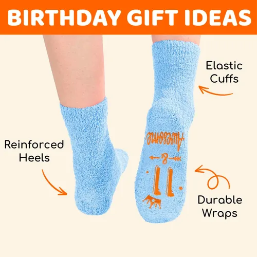 Vista 5 de HAPPYPOP Birthday Gift Ideas - Birthday Socks for 5-12 Year Old Kids Boys Girls
