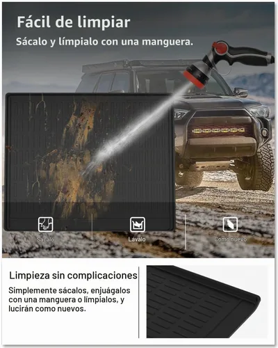 Vista 7 de KIWI MASTER Alfombrilla de maletero de carga para Toyota 4Runner 2010-2024, repuesto OEM PT218-89112 para todo tipo de clima, forro de maletero TPE