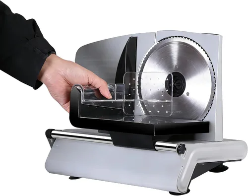 Vista 9 de SUPER DEAL Cortador Eléctrico Premium de Carne para Alimentos - Hoja de Acero Inoxidable de 7.5 Pulgadas para Cocina Hogar, Deli, Carne, Alimentos