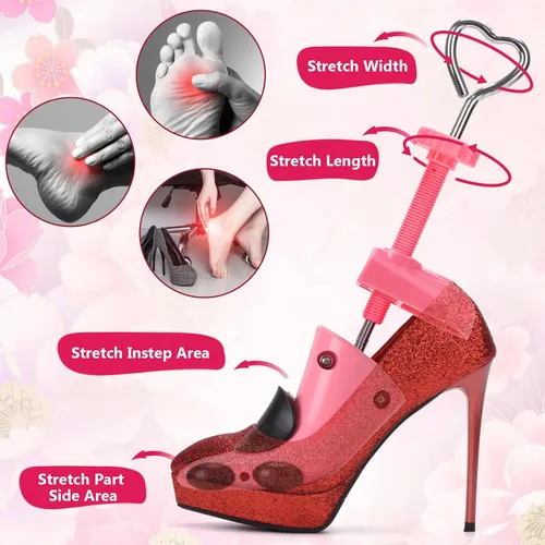 Vista 2 de RekTak Estirador de zapatos para mujer, para pies anchos, ampliador de zapatos de ancho ajustable, ampliador de zapatos para mujer