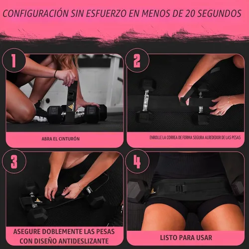 Vista 4 de Cinturón de Empuje de Cadera para Ejercicios con Pesas, Equipo de Entrenamiento de Glúteos, Cinturón de Empuje de Cadera Ajustable para Mancuernas