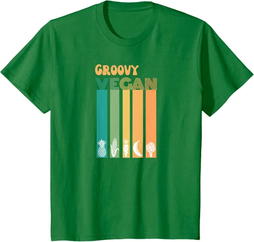 Vista 52 de Groovy Vegan Retro Vintage Cool Veggies 70 80 Flower Power Camiseta, Negro