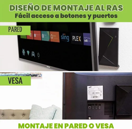 Vista 7 de HIDEit Mounts Shield2 - Soporte de pared para NVIDIA Shield TV Pro, American Company, soporte de pared de acero negro compatible con NVIDIA Shield