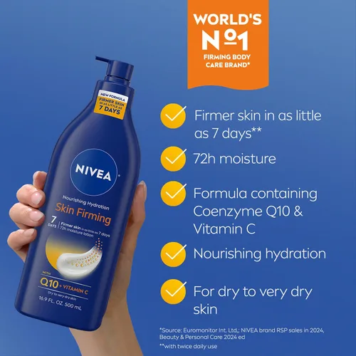 Vista 4 de NIVEA Loción corporal nutritiva hidratante reafirmante para la piel (16.9 onzas líquidas) + crema de gel corporal reafirmante y tonificante