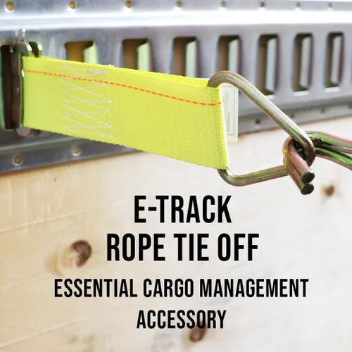 Vista 3 de Boxer Tool - Paquete de 10 correas de cuerda E-Track de 2 x 6 pulgadas, accesorios de amarre de carga con accesorios de resorte E-Track