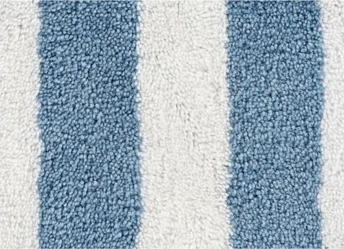 Vista 6 de Garland Rug Beach Stripe Basin - Alfombra de baño lavable a rayas azules, antideslizante, de secado rápido, suave y absorbente, lavable a máquina