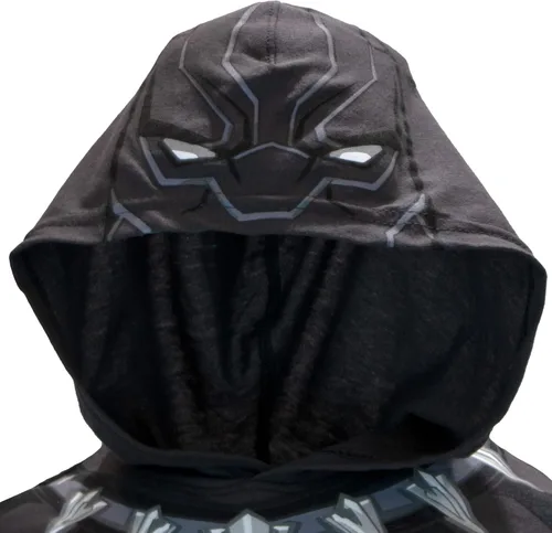 Vista 4 de Marvel Avengers - Disfraz de personajes de superhéroes para niños ligero manga corta sudadera con capucha y pantalones cortos conjunto deportivo