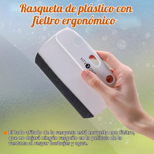 Vista 2 de HTVRONT Kit de Película para Ventanas - 4 Piezas Herramientas de Instalación de Película de Privacidad para Ventanas, Fácil de Aplicar Kit de Tinte