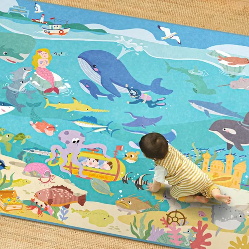 Vista 12 de Alfombra preescolar del alfabeto de 3 x 5 para niños pequeños, alfombra de juego ABC suave para el aprendizaje del bebé, alfombra educativa
