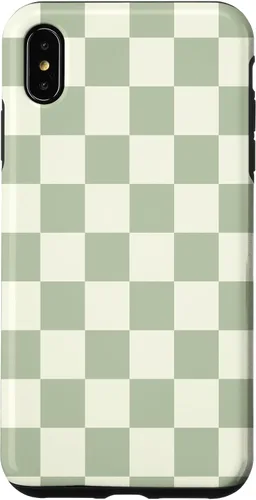 Vista 11 de Funda clásica Checkered Checker Checkerboard Light Sage Green para iPhone 17