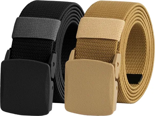 Vista 17 de UNGGJKB Men's Tactical Belt, Nylon Casual Elastic Belt, Work Belt That Can Be Cut And Adjusted