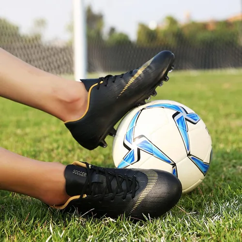 Vista 8 de WCCICSS Zapatos de fútbol para hombre zapatos de fútbol con tacos para adultos césped firme deportes al aire libre