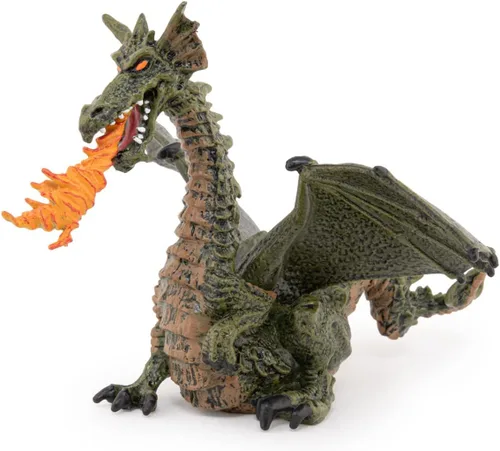 Vista 9 de Papo Figura de dragón con llama, colección del mundo encantado, niños a partir de 3 años
