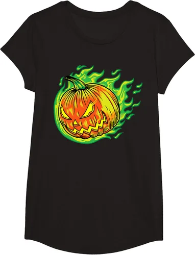 Vista 3 de Jack o Lantern - Camiseta de Halloween para niños, niñas, hombres, mujeres, Negro, S