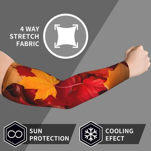 Vista 6 de Acuarela Limón Enfriamiento Brazo Mangas Cubierta UV Protección Solar para Mujeres Golf Brazo Mangas 1 Par