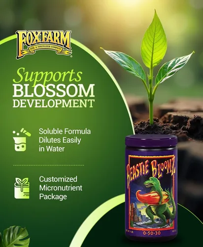 Vista 3 de FoxFarm Paquete de Trío de Nutrientes Solubles - Open Sesame, Beastie Bloomz, Cha Ching, Fertilizantes de Alto Octanaje para Hidropónico y Suelo
