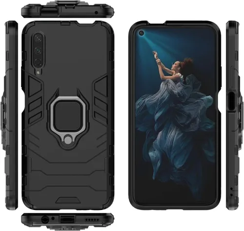 Vista 4 de LuluMain - Funda compatible con Huawei Y9S, Honor 9X, Honor9X Pro, soporte de anillo de metal a prueba de golpes