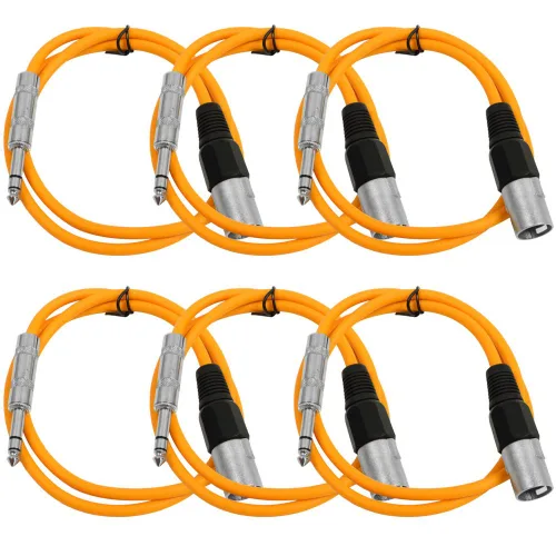 Vista 20 de Seismic Audio SATRXL-M2Black6 - Cable de conexión XLR macho a TRS de 2 pies, color negro