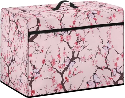 Vista 38 de Funda para máquina de coser de flores hippie grande, cubierta antipolvo, protección de fácil limpieza para máquina de coser, resistente a las Flor