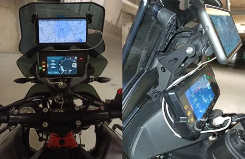 Vista 6 de Motocicleta Expansión Crossbar Teléfono Soporte Soporte Soporte de Placa de Navegación GPS Soporte para KTM 790 890 Aventura ADV R S 790ADV R