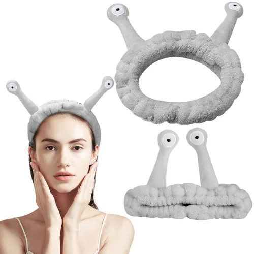 Vista 58 de Bonita diadema de caracol rosa, cara lavada para mujer, maquillaje, ducha, spa