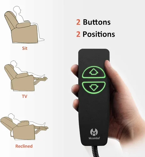 Vista 4 de MCombo Zero Gravity Silla Reclinable Eléctrica con Masaje de Calor y Vibración, Silla Reclinable con Puertos USB y Tipo C, Portavasos para Sala