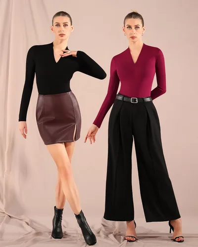Vista 5 de MANGOPOP Trajes de cuerpo para mujer de manga larga