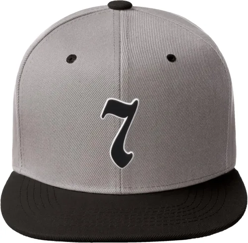 Vista 263 de Daxton Gorra clásica con visera de billete plano con letras del alfabeto inglés antiguo de la A a la Z