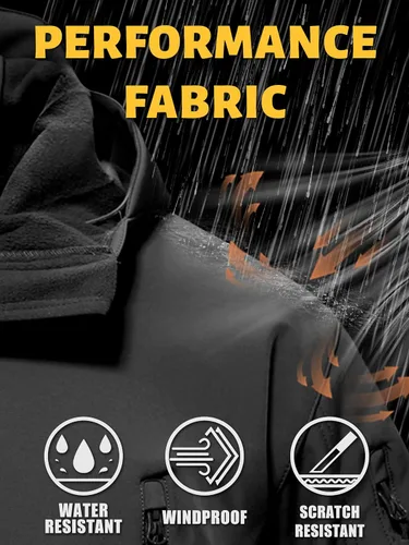 Vista 2 de TACVASEN Chaquetas de lluvia tácticas militares para hombre, de forro polar cálido, softshell, con capucha, snowboard