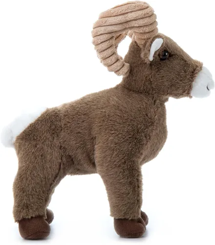Vista 12 de The Petting Zoo Peluche de oveja de cuerno grande, regalos para niños, animales del zoológico Wild Onez, juguete de peluche de oveja, 12 pulgadas