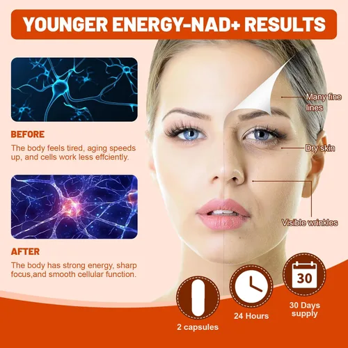 Vista 3 de Resveratrol Suplemento para energía y piel - Refuerzo antienvejecimiento con resveratrol - Apoya la salud celular y la concentración - 120 cápsulas