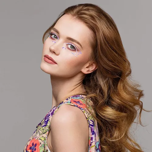 Vista 6 de ANCIRS Paquete de 6 calcomanías holográficas para maquillaje de ojos, 6 6 paquete