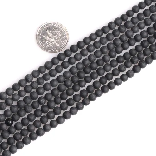 Vista 21 de JOE FOREMAN Cuentas de turmalina negra para hacer joyas, piedras preciosas naturales, semipreciosas, 0.079 in, redondas, facetadas de 15 pulgadas