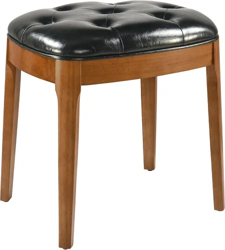 Vista 9 de Vantity Taburete de banco con tapizado, elegante y moderno, banco de tocador de maquillaje, versátil para comedor, sala de estar, 19.3 x 14.9 x 19.3