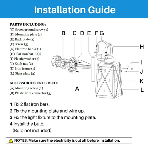 Vista 6 de Log BARN Faroles de pared para exteriores, aplique de 1 lámpara, lámparas exteriores de montaje en pared, luces de porche en acabado negro