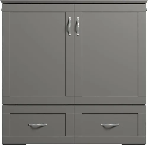 Vista 8 de AFI, Hamilton Twin XL Murphy - Cómoda de cama con colchón y cajón de 6 pulgadas, color gris