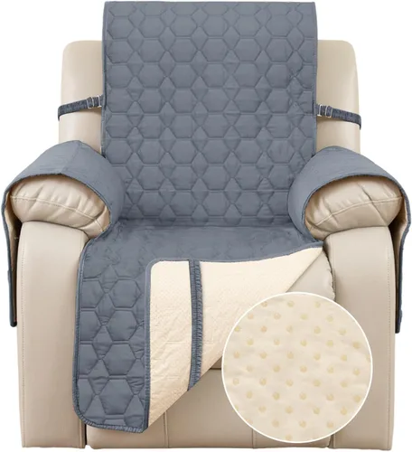 Vista 8 de Funda impermeable para silla reclinable, funda antideslizante para sofá reclinable, protector de muebles, funda de sofá lavable para perros y niños