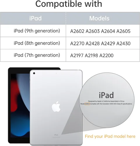 Vista 9 de MoKo Funda transparente para iPad de 9ª/8ª/7ª generación 2021/2020/2019