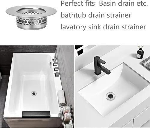 Vista 6 de Colador para Lavabo de Baño, Colador de Drenaje para Lavabo de Bañera, Atrapapelos para Lavandería, Pila de Trapeador, Utilidad, Fregadero