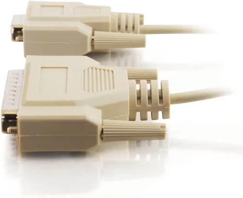 Vista 3 de C2G 03019 DB25 macho a DB9 hembra Serial RS232 Cable de módem nulo, beige (6 pies, 6.0 ft)