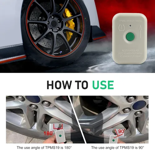 Vista 4 de herramienta de reseteo TPMS, sensor de monitoreo de presión de neumáticos impermeable, herramienta de programación y entrenamiento, compatible