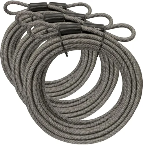 Vista 6 de Acero trenzado Master Lock 85dpf de alta resistencia, 4 pies, 3/8 pulgadas de diámetro., Gris, 85DPF