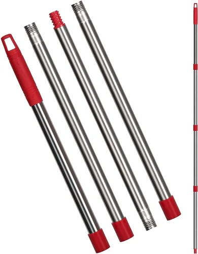 Vista 9 de Mango de repuesto para trapeador giratorio, mango de repuesto de 4 secciones de 30 a 58 pulgadas, compatible con trapeador giratorio O-Ceda, mango