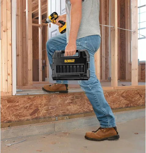 Vista 6 de DEWALT - Juego de dados de impacto, 1/2 unidad, 10 piezas, adaptador de vaso de impacto de 1/4" a 1/2" (DW22812)